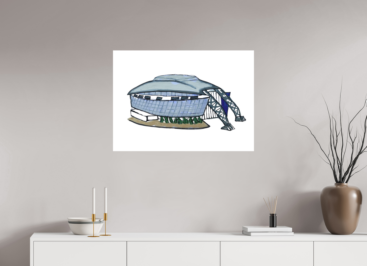 33.6 x 24″, Photo Print on Fuji Crystal DP II Velvet "Dallas Stadium" Print