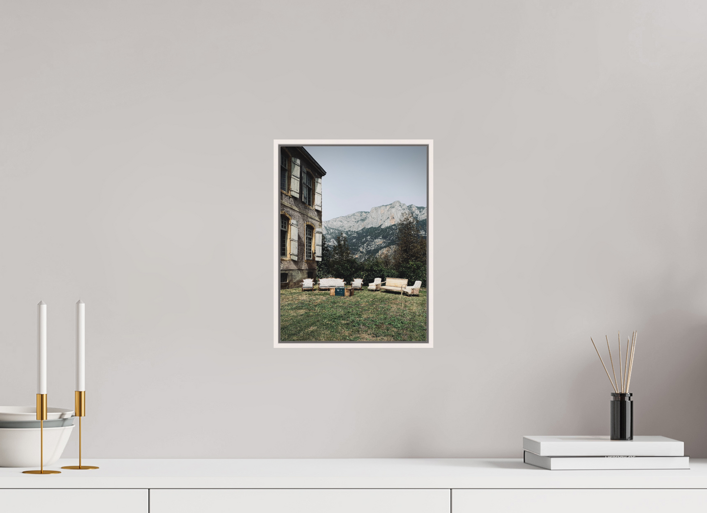 9 x 12″, Floater Frame Matte Acrylic Glass Salon en Plein Air