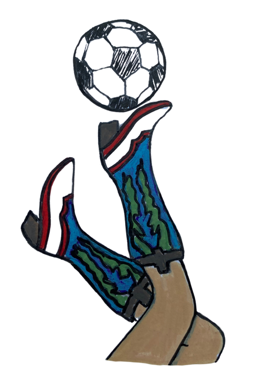 2.5"x3.5" "Boots and Futbol" Collector Card