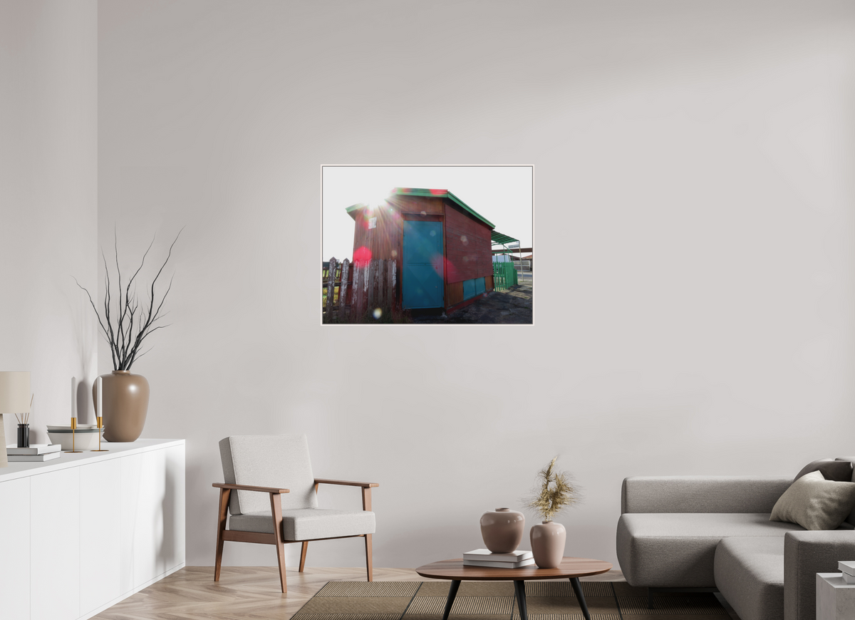 40 x 30″, Floater Frame Matte Acrylic Glass Ostia Beach Shack