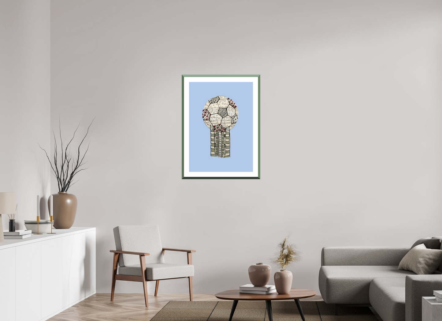24 x 33.6″, Photo Print Fuji Velvet- Green Frame "Reunion Tower" Print