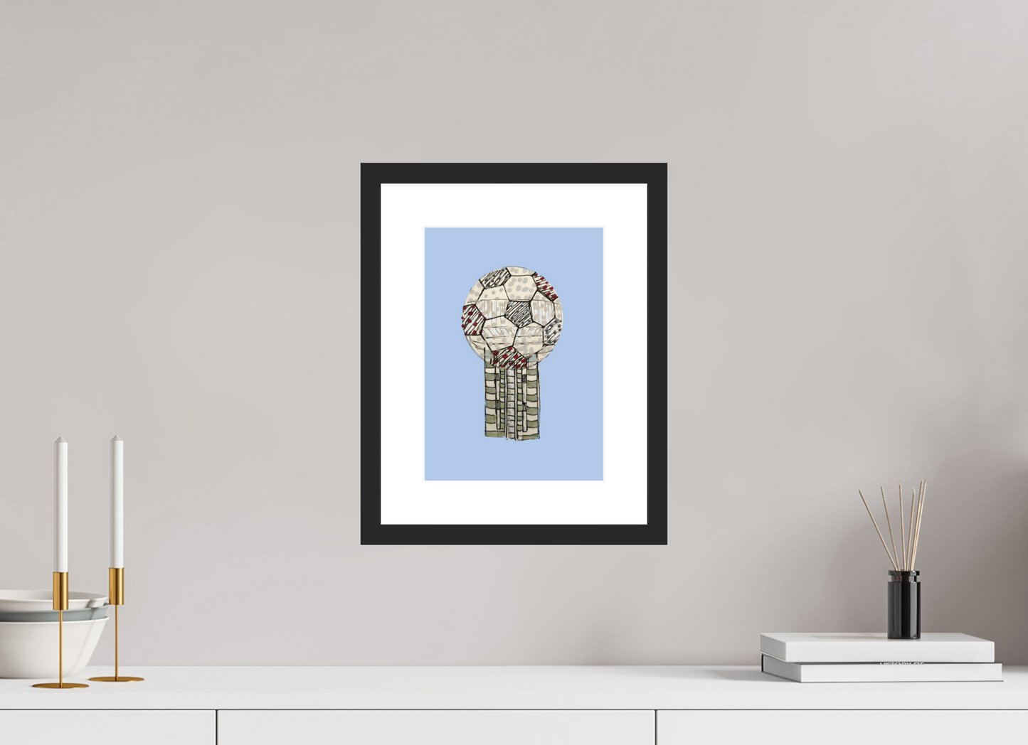 8 x 11.2″, photo print fuji velvet - black matte frame "Reunion Tower" Print