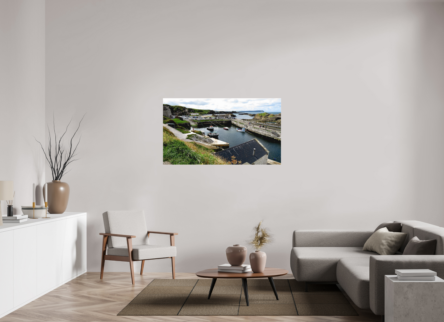 55 x 30.9″, Matte Acrylic Glass - Fuji crystal archive Ballintoy Harbour