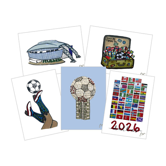 World Futbol Celebration Mini Art Print Set
