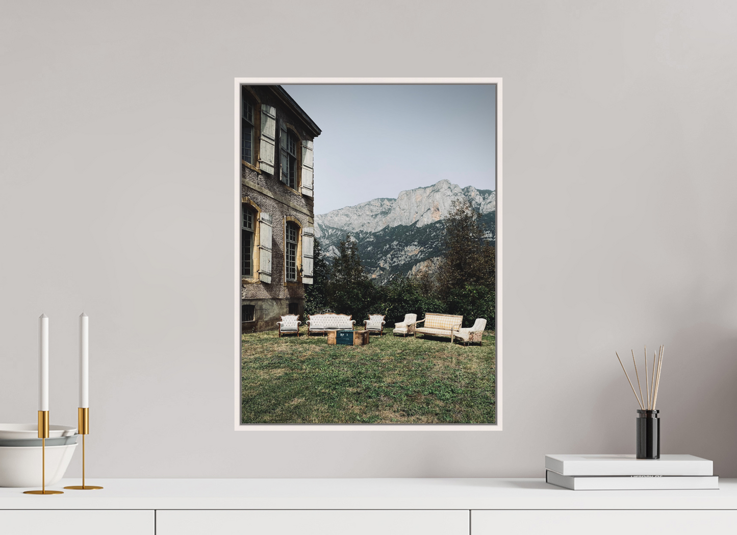 15 x 20″, Floater Frame Matte Acrylic Glass Salon en Plein Air