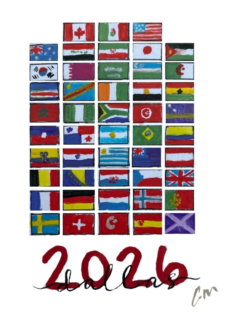 World Futbol Celebration Mini Art Print Set