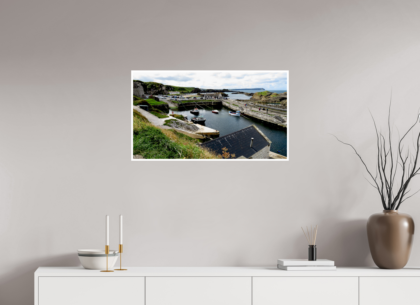 32 x 18″, Canson Baryta Prestige II Ballintoy Harbour