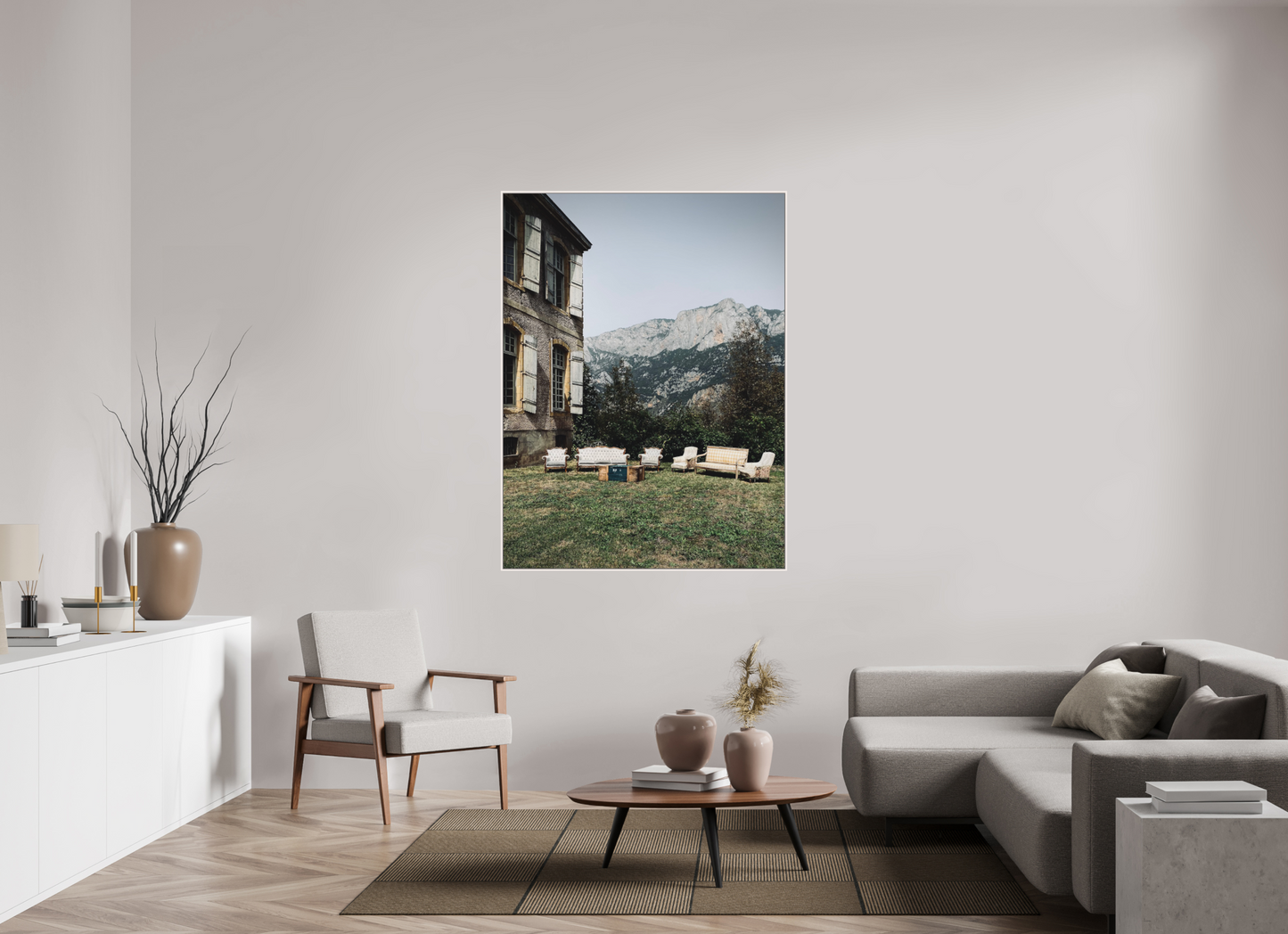 45 x 60″, Floater Frame Matte Acrylic Glass Salon en Plein Air