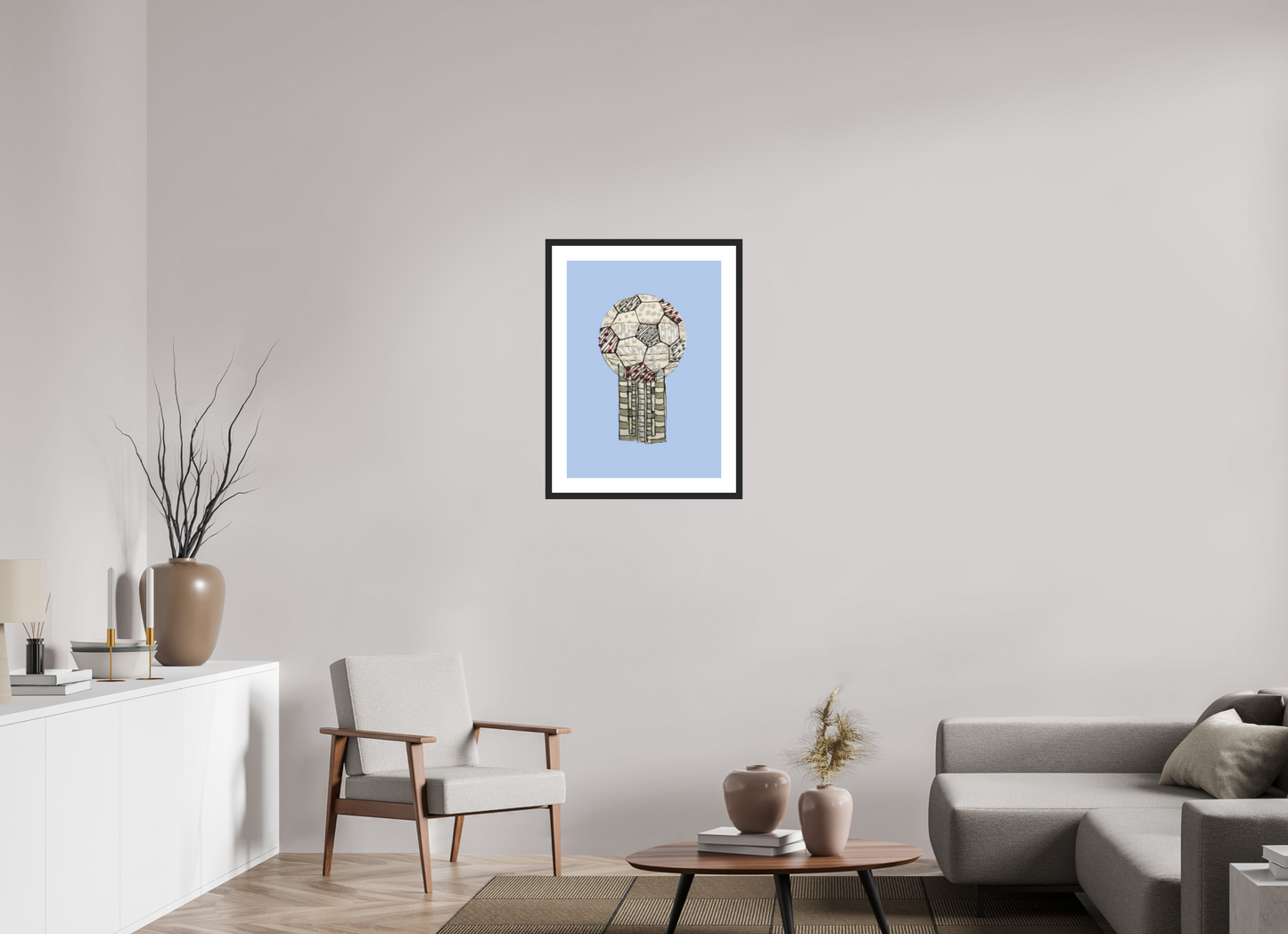 20 x 28″, photo print fuji velvet - black matte frame "Reunion Tower" Print
