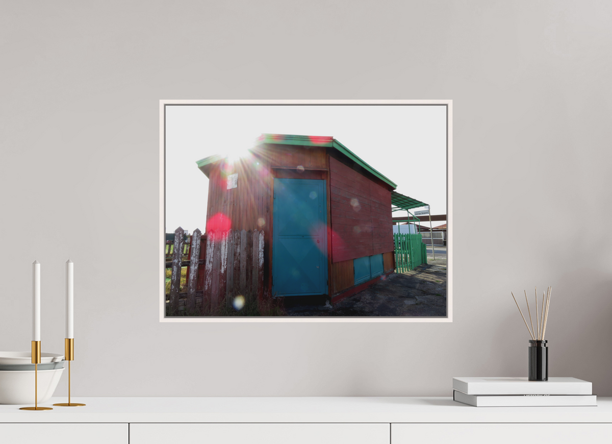20 x 15″, Floater Frame Matte Acrylic Glass Ostia Beach Shack