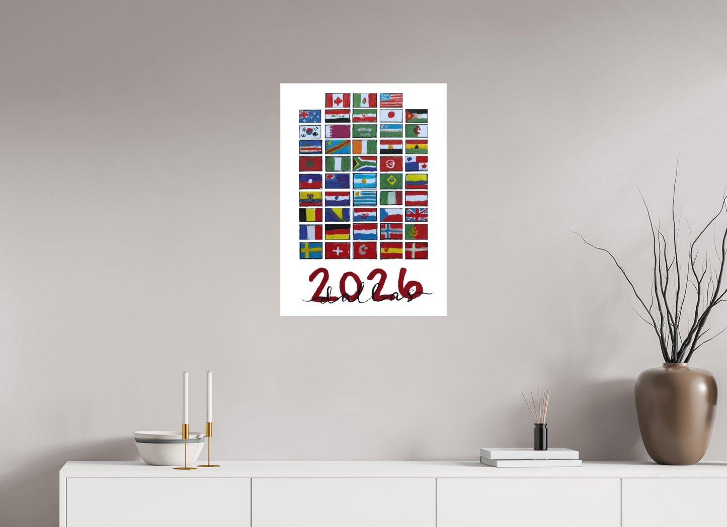 20 x 28″, Photo Print on Fuji Crystal DP II Velvet "48 Nations" Print