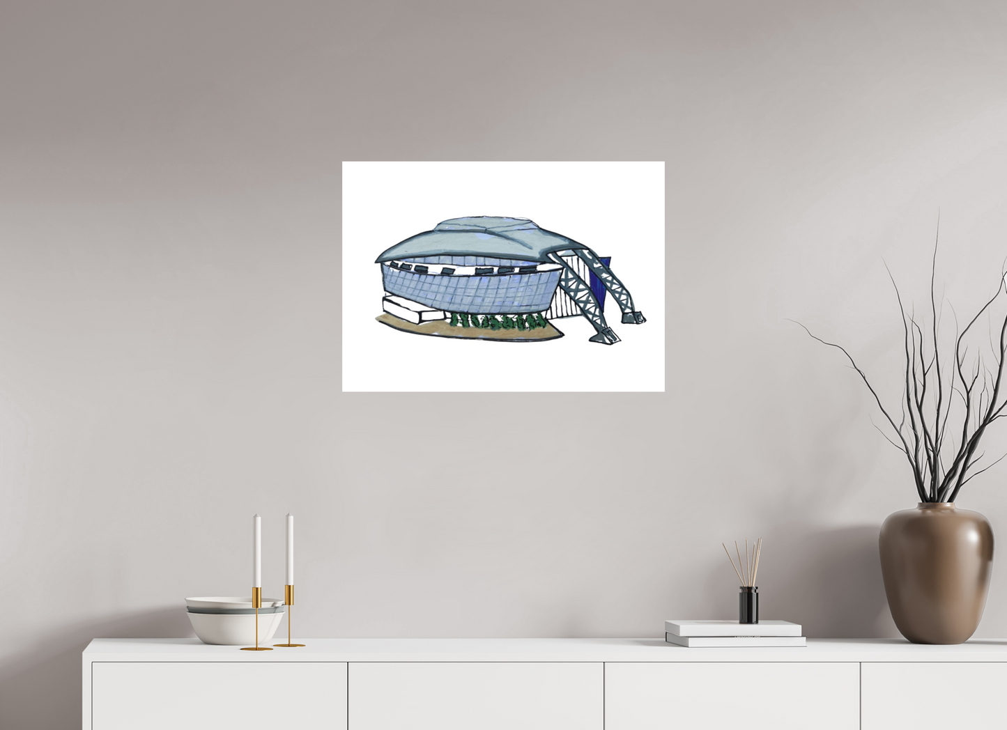 28 x 20″, Photo Print on Fuji Crystal DP II Velvet "Dallas Stadium" Print