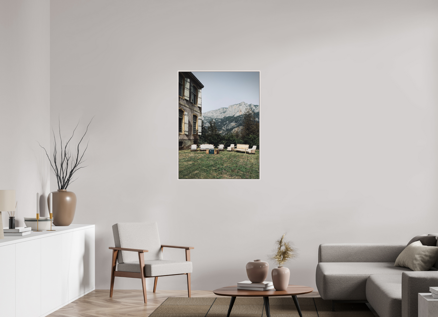 30 x 40″, Floater Frame Matte Acrylic Glass Salon en Plein Air