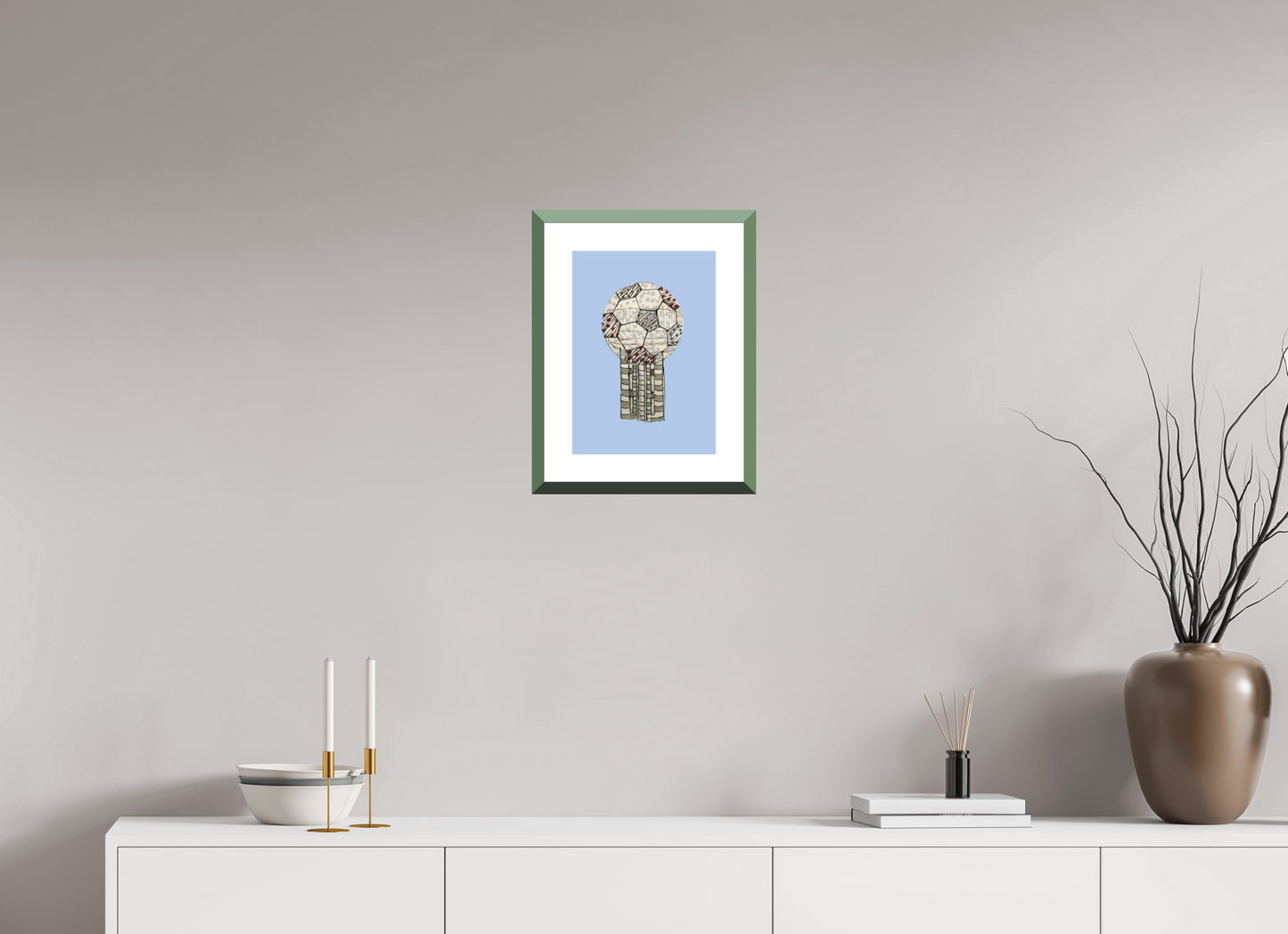 10 x 14″, Photo Print Fuji Velvet- Green Frame "Reunion Tower" Print