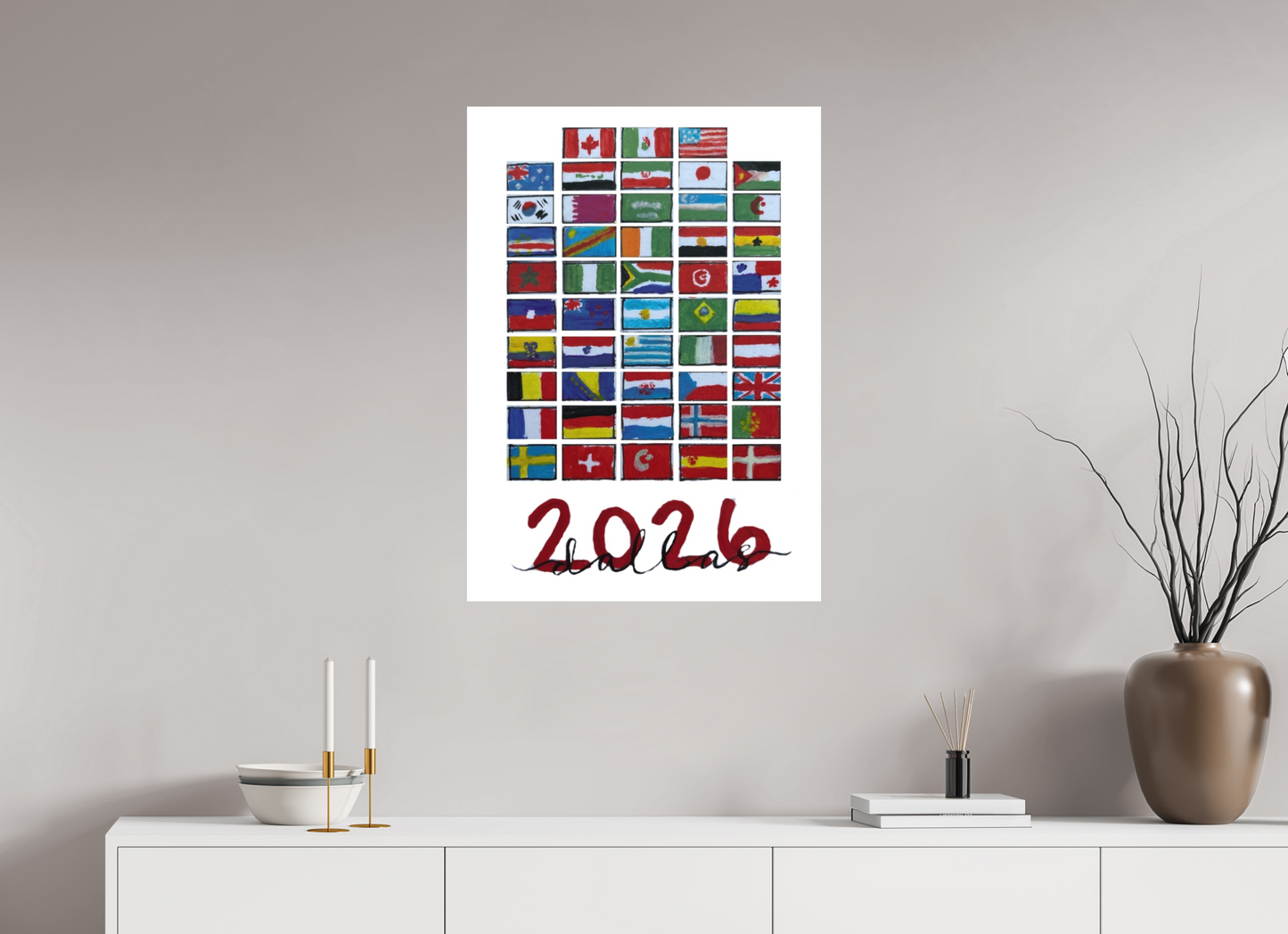 24 x 33.6″, Photo Print on Fuji Crystal DP II Velvet "48 Nations" Print