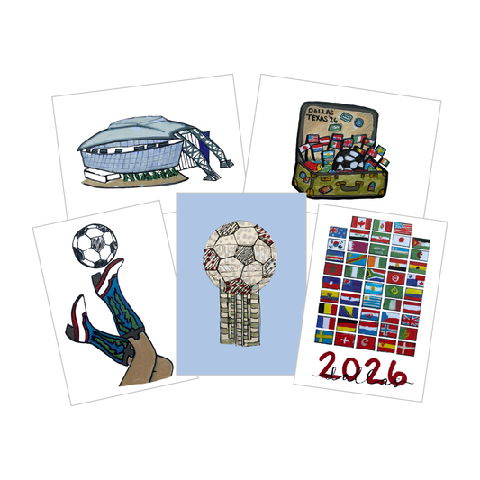 World Futbol Celebration Mini Art Print Set