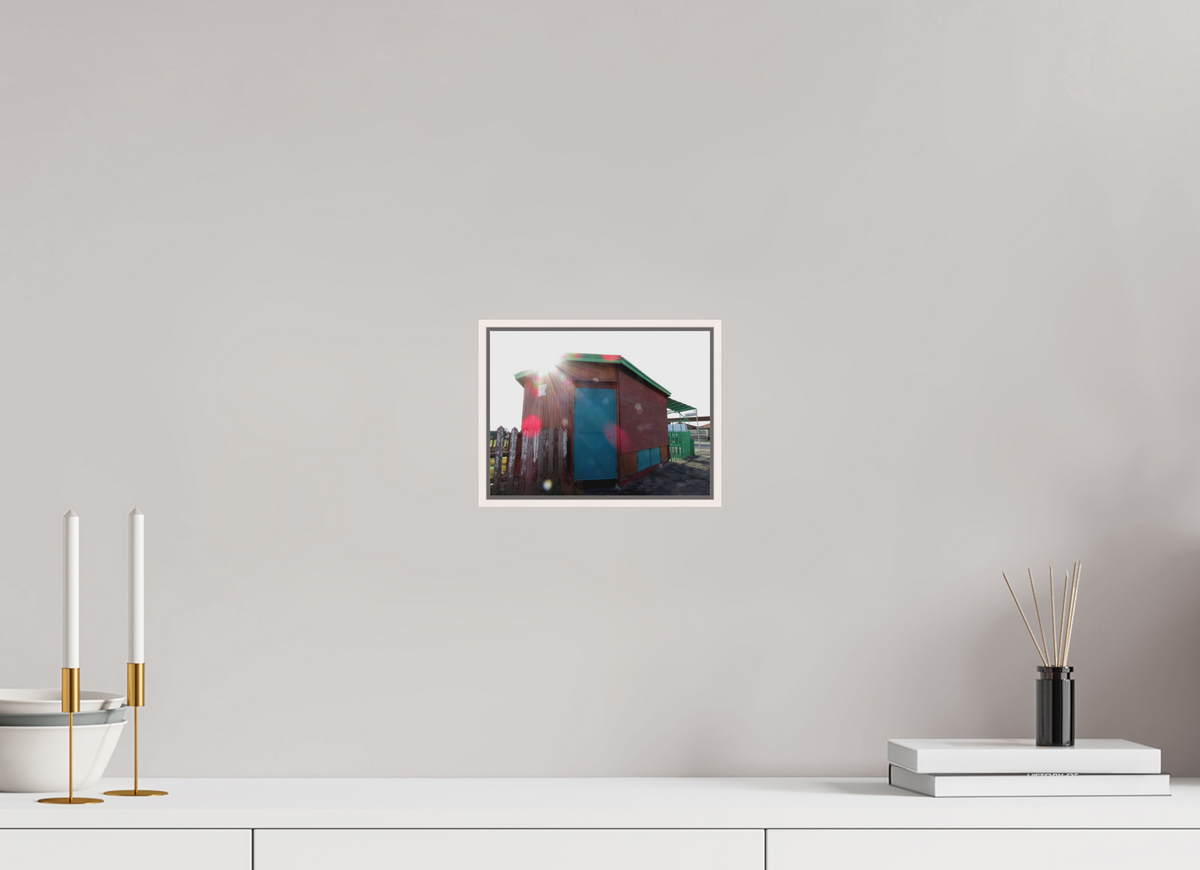 8 x 6″, Floater Frame Matte Acrylic Glass Ostia Beach Shack