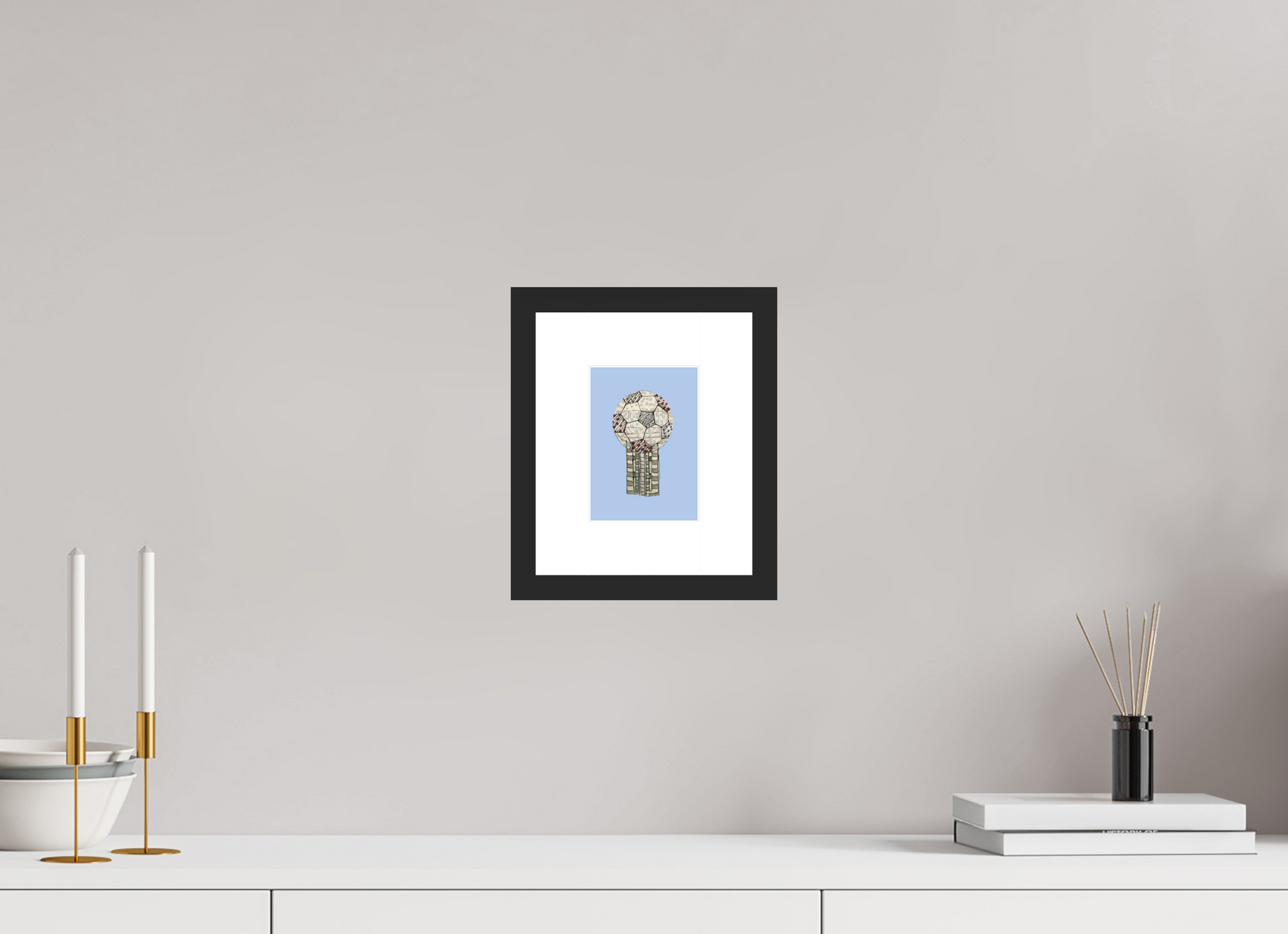 4 x 5.6″, photo print fuji velvet - black matte frame "Reunion Tower" Print