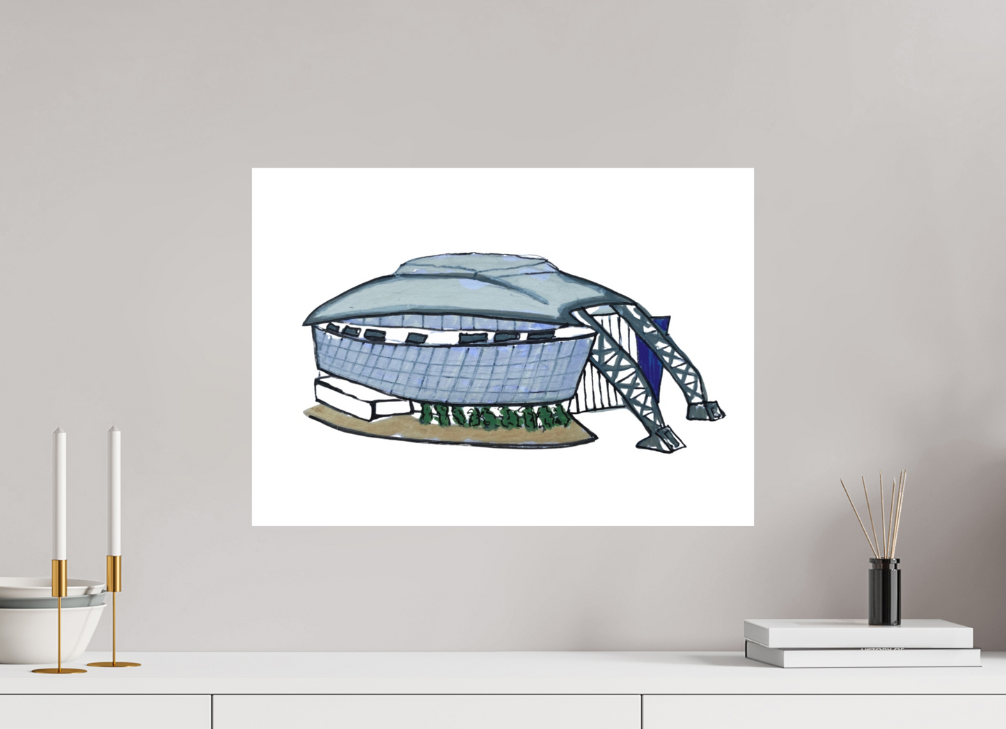 22.4 x 16″, Photo Print on Fuji Crystal DP II Velvet "Dallas Stadium" Print