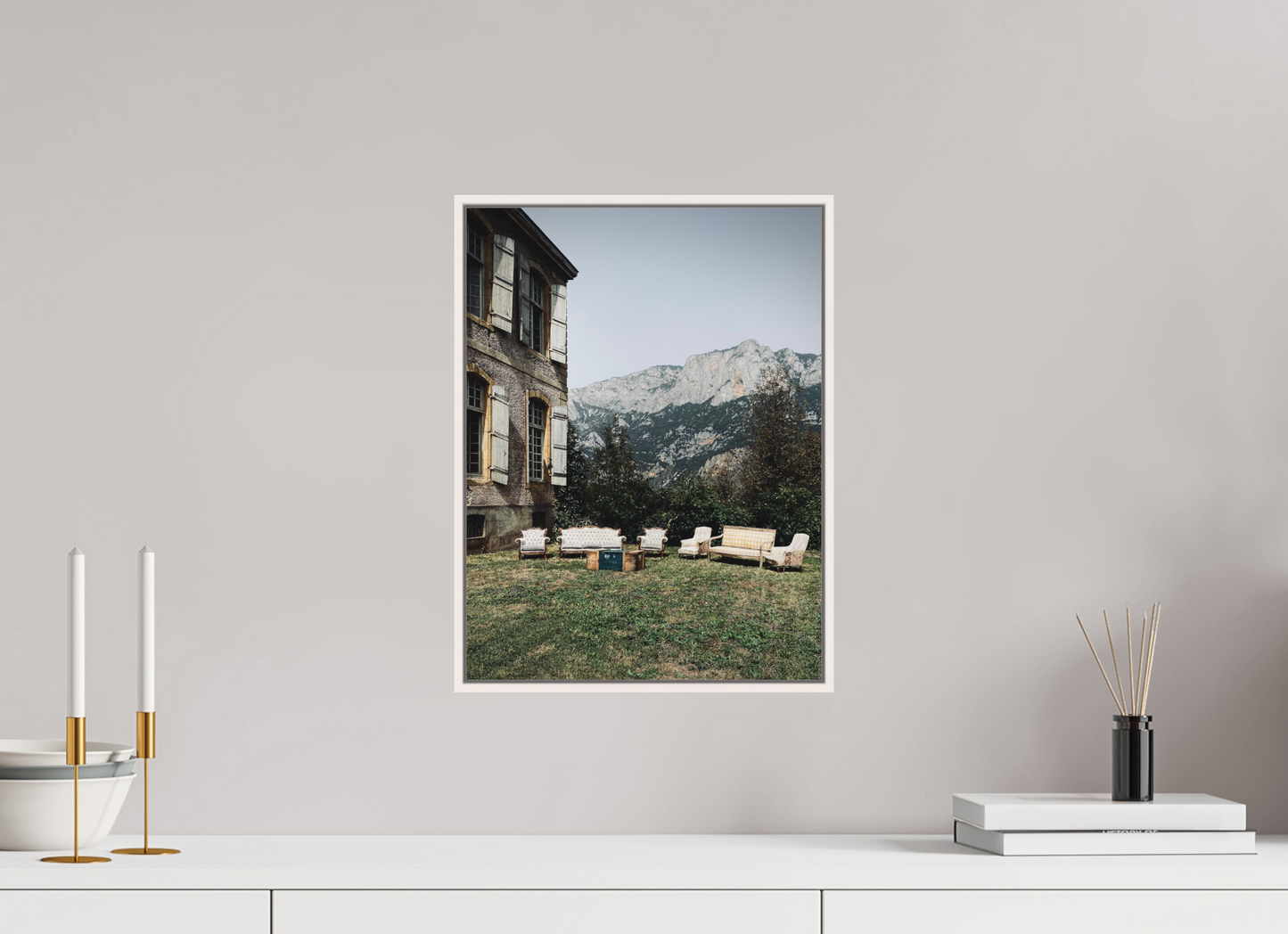 12 x 16″, Floater Frame Matte Acrylic Glass Salon en Plein Air