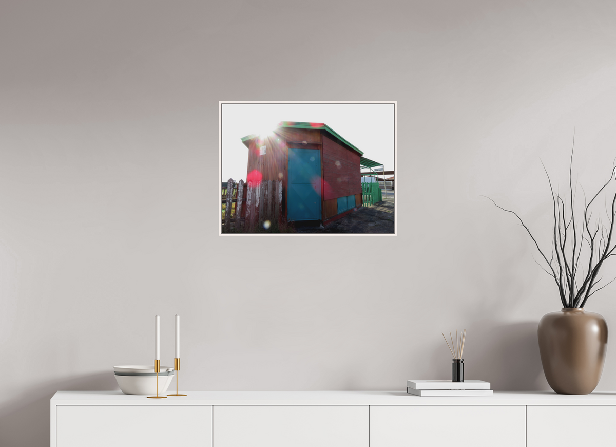 24 x 18″, Floater Frame Matte Acrylic Glass Ostia Beach Shack