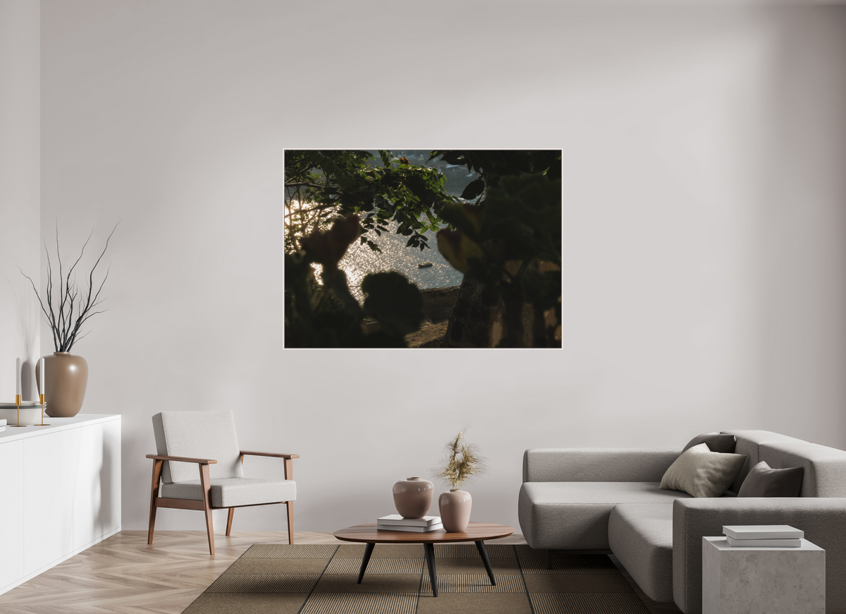 65.8 x 47″, Floater Frame Matte Acrylic Glass Ischia Haze