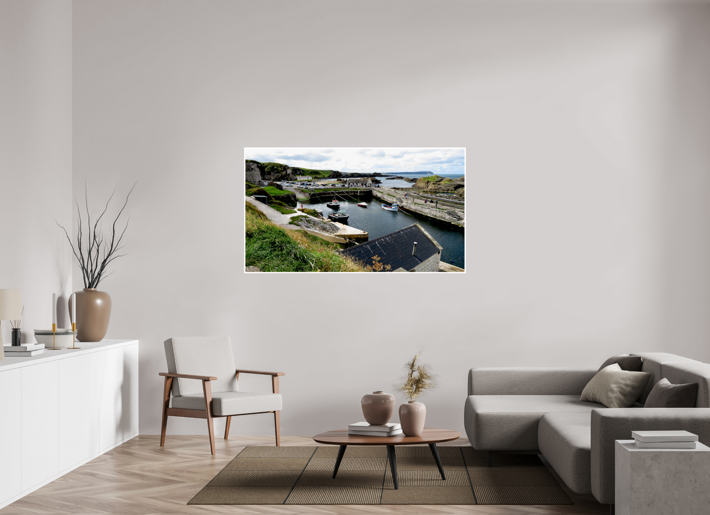 64 x 36″, Canson Baryta Prestige II Ballintoy Harbour