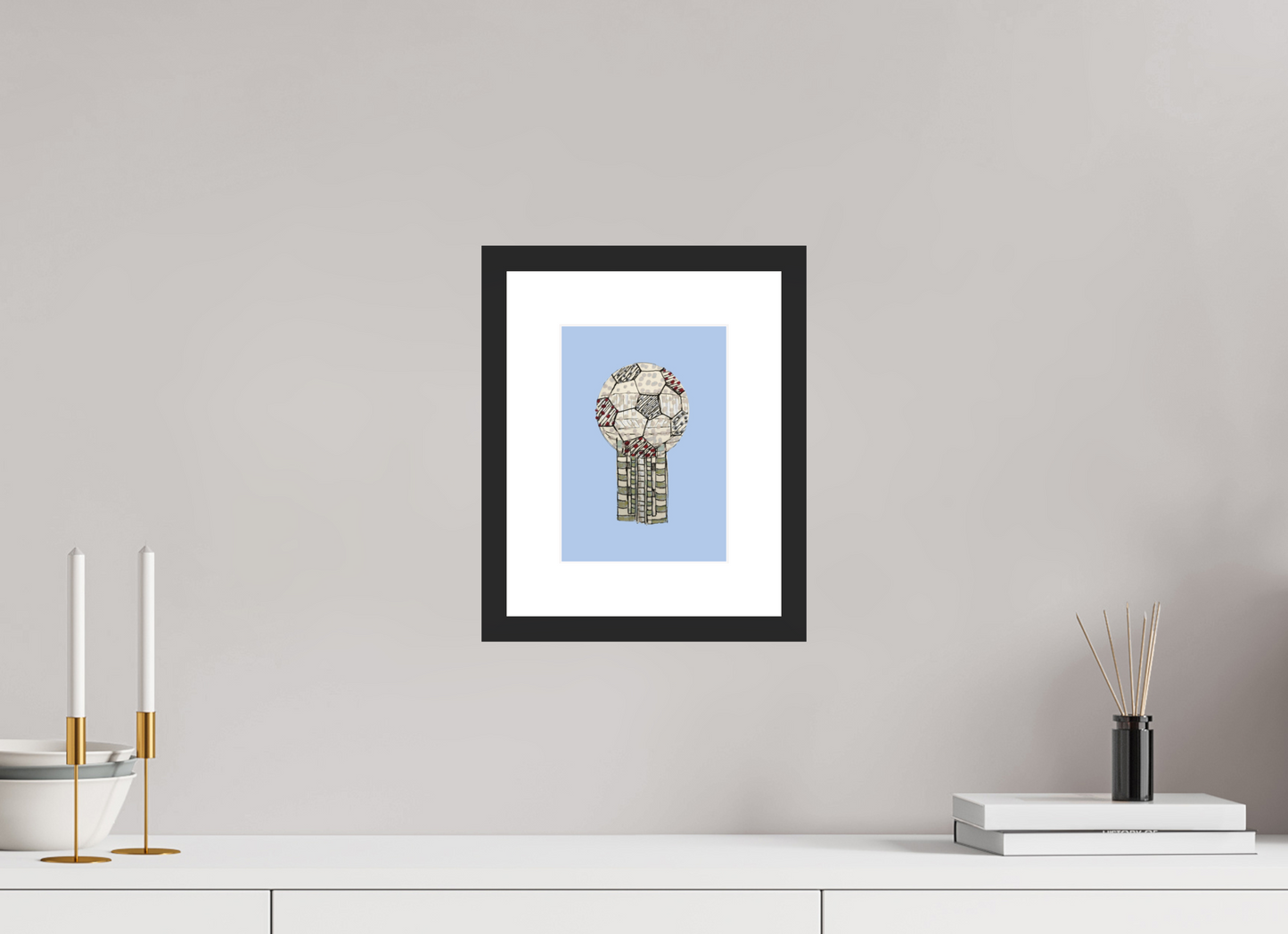 6 x 8.4″, photo print fuji velvet - black matte frame "Reunion Tower" Print