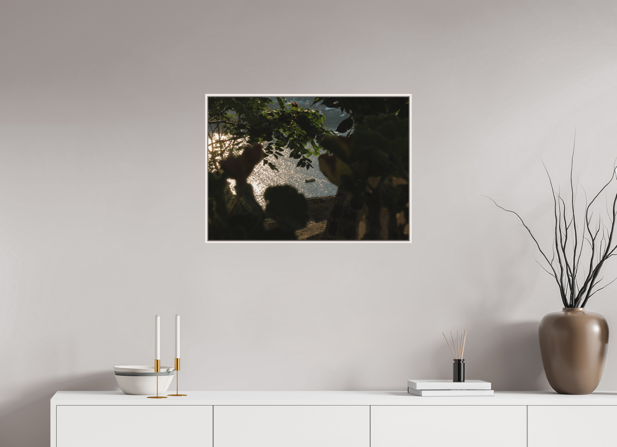28 x 20″, Floater Frame Matte Acrylic Glass Ischia Haze